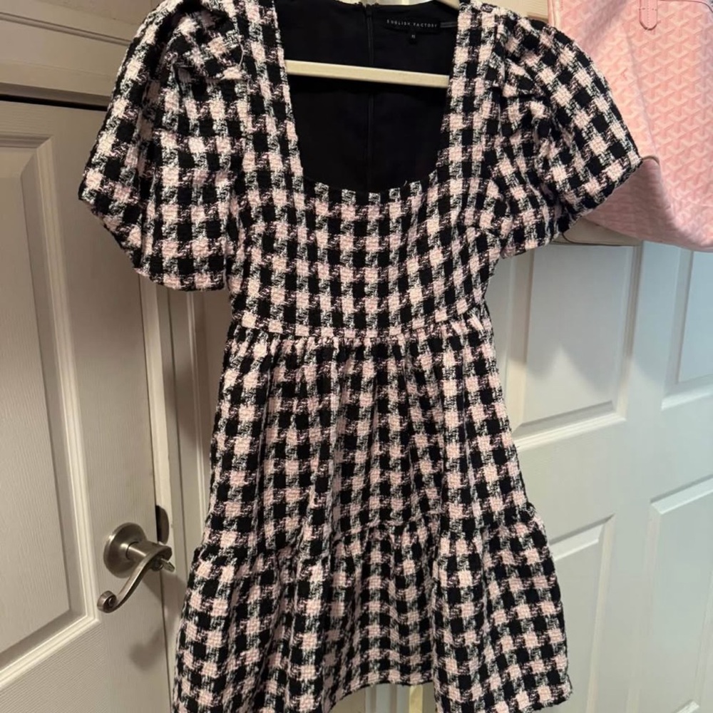 Black and White Checkered Dress
